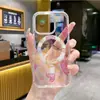 Funda de Teléfono Transparente Magnética de Cuadros con Corazón de Colores Contrastantes Ins Graffiti Estilo para Chicas Anti-Caídas Dura para Apple 18Promax