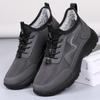 Zapatos de tela gruesa forrados de polar para invierno, piel de conejo Rex, estilo Antiguo Pekín, para hombre, impermeables, antideslizantes, para mediana edad y ancianos, tipo papá, suela suave, zapatilla deportiva