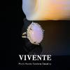 Nuevo Anillo Chino de Cobre Chapado en Oro Calcedonia Dorada Lujo de Alta Gama Retro Piedra Lunar Gema Natural Anillo Abierto Anillo