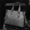 Bolso Tote de Moda Horizontal Estilo Coreano Versátil de Cuero PU con Cremallera Bolso de Mano Cruzado de Moda Mochila de Hombro para Hombre y Mujer