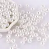 Taogao Perla Brillante Accesorios DIY Cuentas Pequeñas Agujero Recto Blanco Accesorios de Cuentas Hechos a Mano Imitación de Perla ABS Cuentas Sueltas Venta al por Mayor