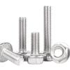 Parafuso de Flange Côncavo Hexagonal Externo de Aço Inoxidável 304 com Dente Acolchoado Parafuso Antiderrapante M3M4M5M6M8M10