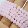 Material para Bisutería DIY de Cuentas Rosas Cristal Artificial Agujero Recto Cuentas Sueltas con Agujero Cuentas Planas Cuentas Redondas Accesorios de Cuentas de Vidrio
