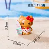 Novo produto criativo de micro paisagismo: figura fofa de gatinho de pelo preto, casa de bonecas DIY decoração de casa, ornamento de carro e mesa