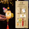 Linternas del Festival de Mediados de Otoño, Linternas de Bambú Estilo Antiguo, Linternas Luminosas de Bolso, Linternas de Conejo Tejidas a Mano para Niños