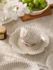 Vajilla Retro Francesa 2026 Nuevo Estilo Vintage Juego de Cuencos y Platos para Uso Doméstico, Tazones para Arroz, Vajilla, Platos Hondos, Cuencos y Palillos