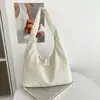 Bolsa de ombro leve vintage 2026 estilo coreano Dongdaemun moda xadrez texturizado simples listrado sob o braço