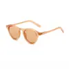 Gafas Artísticas Vintage ins para Hombre Gafas de Sol de Moda Europeas y Americanas Metal Transfronterizo Clavos de Arroz Color Gelatina Gafas de Sol para Mujer