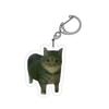 Lindo Gato Feliz Gato Plátano Personalidad de Gato Nicho Colgante Alto Valor de Color Acrílico Arena Flotante Escultura Llavero para Regalar