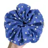 Ramo Azul Estrella ~ Versión coreana de flor de margarita anillo para el pelo para mujer sentido de alta gama accesorios para coleta baja cuerda para la cabeza pequeña fresca para viaje