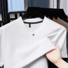 Camiseta Casual Masculina de Alta Qualidade Transfronteiriça Tendência Verão 2025 Nova Moda Manga Curta Gola V Camiseta Masculina