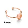 Suporte de anel de abertura em aço inoxidável diâmetro interno 4-12mm acessórios de joalheria diy base de anel de pedra natural conjunto anel de gema