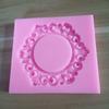 Estilo europeu retro foto moldura forma bolo decoração molde silicone líquido fondant molde de borda extravagante
