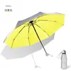 Nuevo Parasol Plata Titanio 50% de descuento Ocho Varillas Resistente al Sol y a los Rayos UV, Compacto y Portátil, Adecuado para Clima Soleado y Lluvioso, con Logo Personalizable