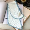 Corea del Sur Nuevo Bufanda Protectora Solar de Color Sólido Bufanda de Azafata Profesional de Seda Imitación para Mujer Banda para el Cabello de Doble Uso Corbata Cinturón para Bolso