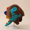 Nuevo Sombrero de Lana para Niños Otoño e Invierno de Pequeño Dinosaurio Gorro Tejido para Bebé Garibu Sombrero Cálido con Protección para las Orejas de Bebé de Dibujos Animados