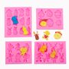 Molde de silicona con temática navideña, molde decorativo para pastel de Papá Noel, alce, muñeco de nieve, fondant y chocolate