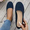 36-43 Tamanho Grande Moda Clássico Novo Estilo Tamanho Grande Bico Redondo Plano Confortável Casual Sapatos Femininos