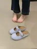 Chinelos Meia-Calça Retro Ken para Mulheres Verão 2026 Novos Chinelos com Solado Grosso, Fivela Quadrada e Bico Fechado para Uso Externo Sapatos Birkenstock