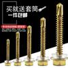 Tornillo de cola de milano hexagonal externo con envío gratuito, tornillo de cola de milano para clavo de azulejo de acero de color, tornillo de cola de milano autorroscante de 4,8 mm².
