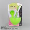 Zhwei Juego de 6 Piezas Belleza Tazón de Plástico para Mascarilla Herramienta Palo Mezclador Cuchara Pincel de Maquillaje Tamaño Versión China e Inglesa