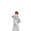 Camisa Blanca para Mujer 2025 Nueva Popular Chaqueta Top Francés Elegante Protección Solar Encaje Manga Larga Camisa Estilo Suave