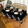 Navidad Hogar Sala de Estar Mesa de Comedor Atmósfera Decoración Mantel Impreso Muñeco de Nieve Árbol de Navidad Mantel Largo Venta al por Mayor