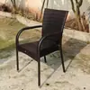 Cadeira Impermeável com Encosto Trançada para Exterior Nova Pátio Lazer Casa Cadeira de Rattan para Idosos Proteção Solar Sala de Estar Varanda Elevada