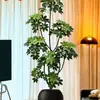 Planta Verde Artificial Spathiphyllum, Planta Verde Falsa de Lujo de Gama Alta para Interior Sala de Estar, Planta en Maceta, Adorno Decorativo Realista para el Piso