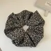 Scrunchie Floral Pastoral Vintage com Pregas, Elástico Elegante para Rabo de Cavalo, Corda de Cabelo Elástica Moda Coreana para Mulheres