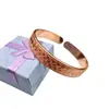 Pulseira Vintage de Cobre Vermelho Transfronteiriça Aliexpress para Homens e Mulheres, Pulseira Aberta Ajustável de Cobre, Pulseira Trançada Enrolada de Cobre Vermelho