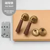 Cerradura de puerta de madera de nogal de lujo ligero estilo francés para uso en interiores en dormitorios, cocinas y baños, manija de puerta dividida universal para el hogar