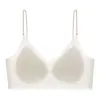 Tirantes Finos Base de Maquillaje Líquida Lencería para Mujer, Fina, Transpirable, Cómoda y Fresca, Verano Sin Costuras, Espalda Bonita, Sujetador Push-Up para Pecho Pequeño