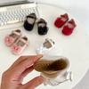Zapatos de Bebé Niña Estilo Verano 2026 de Seersucker con Lazo, Versátiles, Transpirables, Antideslizantes, Resistentes al Desgaste, Zapatos de Suela Suave para Todas las Estaciones