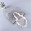Bolsa Tote de Lona para Estudante com Logo Personalizado, Bolsa Transversal de Lona de Algodão de Ombro Único, Bolsa de Lona Ins Atacado