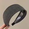 Diadema retro de corona alta para mujer, simple y elegante, diadema de ala ancha que no estrangula el cabello, accesorio para el cabello de moda estilo coreano