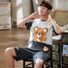 Pijama para Hombre, Algodón de Verano Manga Corta Shorts, Ropa de Casa Juvenil, Set Nuevo de Dibujos Animados de Verano para Hombre 2026