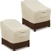 Funda para Muebles de Exterior Tela Oxford Mesa Silla Sofá de Jardín Patio Cubierta Completa Impermeable Antipolvo Protección Solar Tela