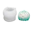 Creación de Dibujos Molde de Silicona de Calabaza Estéreo 3D Cara de Fantasma de Calabaza Halloween Molde para Velas de Aromaterapia Yeso Resina Epoxi