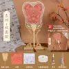 Brocado de Canción Abanico de Perlas Paquete de Materiales Hechos a Mano DIY Regalo del Día del Maestro Estilo Antiguo Abanico Redondo Evento de Calentamiento para Team Building Venta al por Mayor