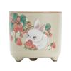 Conejo de Fresa Horno Ru Cerámica Tres Patas Aromaterapia Vela Interior Aroma Duradero Creativo Pequeños Adornos Exquisito Regalo de Cumpleaños
