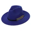 Sombreros de Lana con Decoración de Hojas para Hombres de Comercio Exterior Europeo y Americano, Sombreros de Jazz Británico para Otoño e Invierno, Sombreros Retro Estilo Coreano para Mujeres