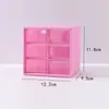 Caja de almacenamiento apilable de nueve compartimentos tipo cajón para organizar y dividir artículos, adecuada para papelería de dormitorio y uso en escritorio