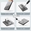 Interruptor de Vidrio Templado Ultrafino para Hogar Tipo 86 de Pared Control Sencillo Doble Gris Panel de Enchufe de Cinco Orificios de Un Polo