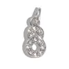 [Procesamiento Personalizado] Colgante de Acero Inoxidable con Incrustaciones de Diamantes de 26 Letras Estilo Europeo y Americano Transfronterizo para Collar y Pendientes DIY Accesorios Hechos a Mano
