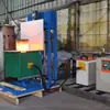 Fornecimento de fábrica pequeno forno de fusão de levantamento de metal cobre alumínio aço inoxidável forno de fusão de frequência média forno de aquecimento basculante