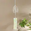 Sinos de Vento Desejos Decoração Suspensa para Quarto Vidro Transparente Pendurado Bambu Etiqueta de Madeira Marcador de Página Decoração de Pátio Externo