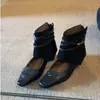Tendencia Otoño/Invierno 2026 Nuevo Estilo Estilo Coreano Punta Cuadrada Piel Tejida Hebilla Botines Cortos Moda para Mujer Commute Botas de Moda que Aumentan la Altura