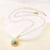 Collar Tohm Estilo Retro Transfronterizo Europeo y Americano Acero de Titanio Ojo del Diablo para Mujer Joyería de Oro de Alta Gama Colgante Cadena de Clavícula