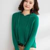 Suéter com Capuz para Mulheres 2022 Outono e Inverno Novo Suéter com Capuz de Agulha de Entrada Solta Camisa Base de Suéter Casual Engrossado